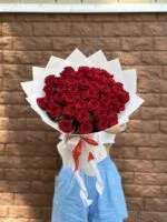 Букет из 41 красной розы — фото 2