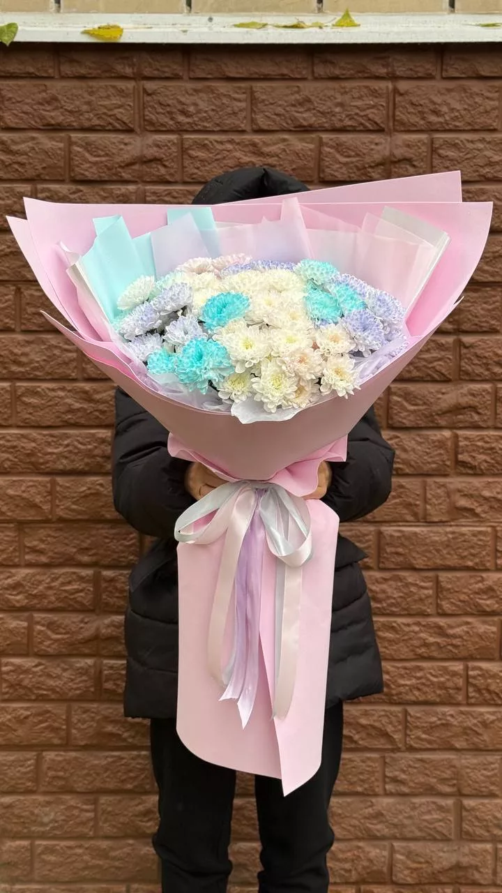 35360194.jpg Букет гигант из 15 хризантем — купить в Саратове с доставкой
