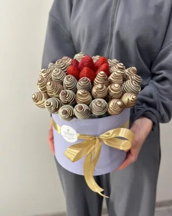 Композиция из клубники в шоколаде, красной клубники и голубики "Багамы XL №4" — фото 2