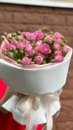Букет зефирка из кустовой пионовидной розы №1 — фото 2