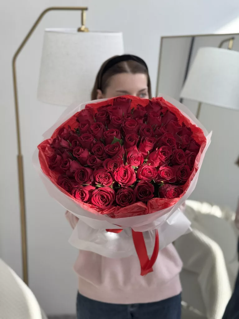 51 роза Кении — купить в Саратове с доставкой